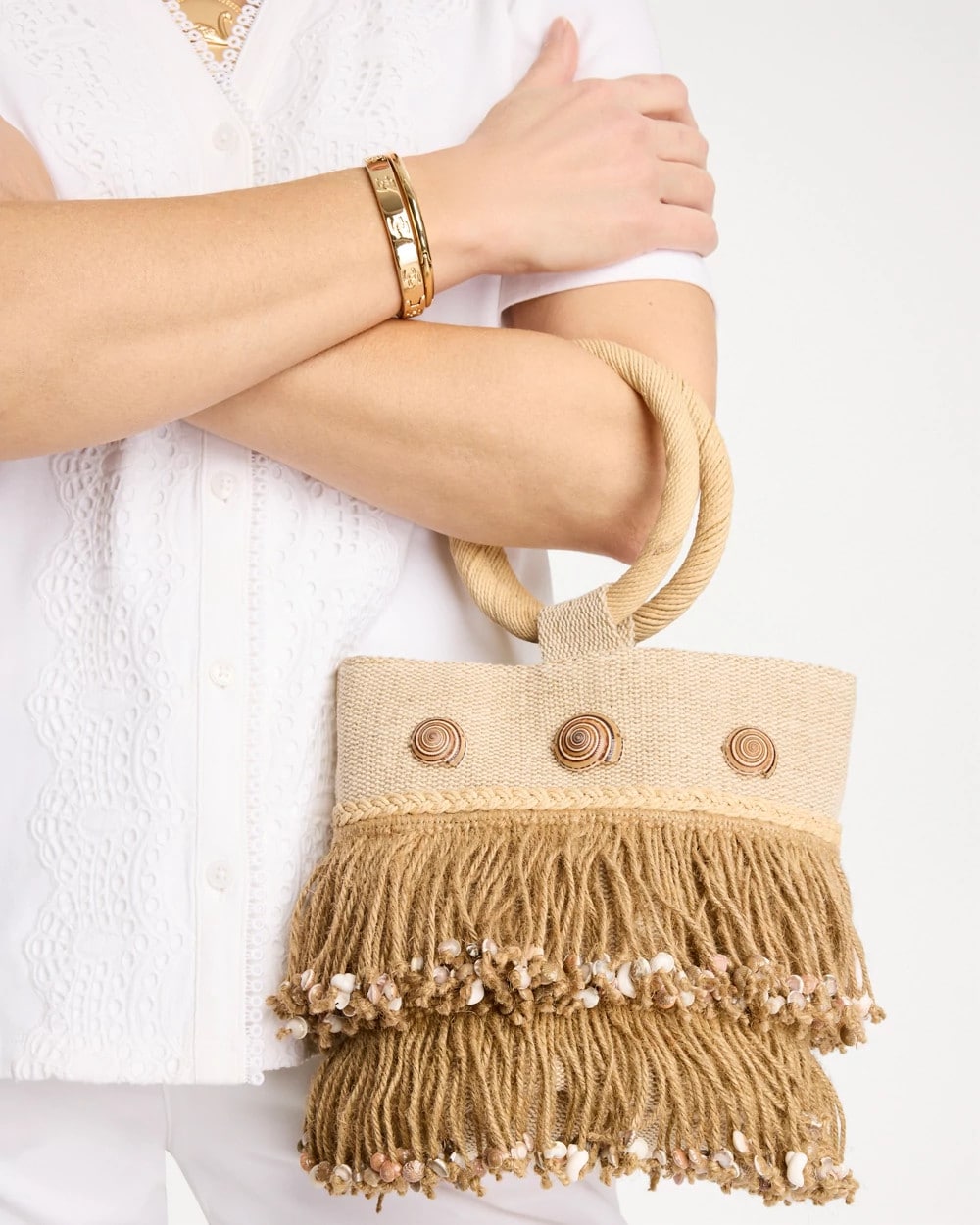 Chico's Chico's Originals Bamboo Bucket Bag