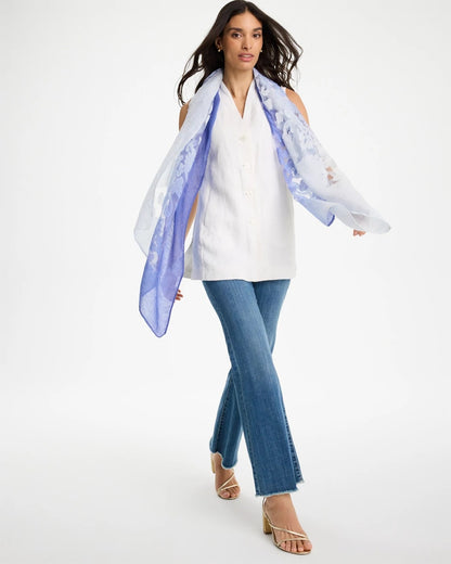 Chico's Ombre Burnout Oblong Scarf
