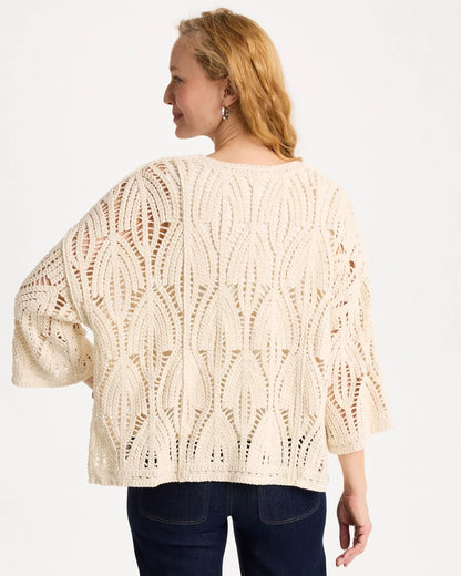 Chico's Cotton Crochet Kimono
