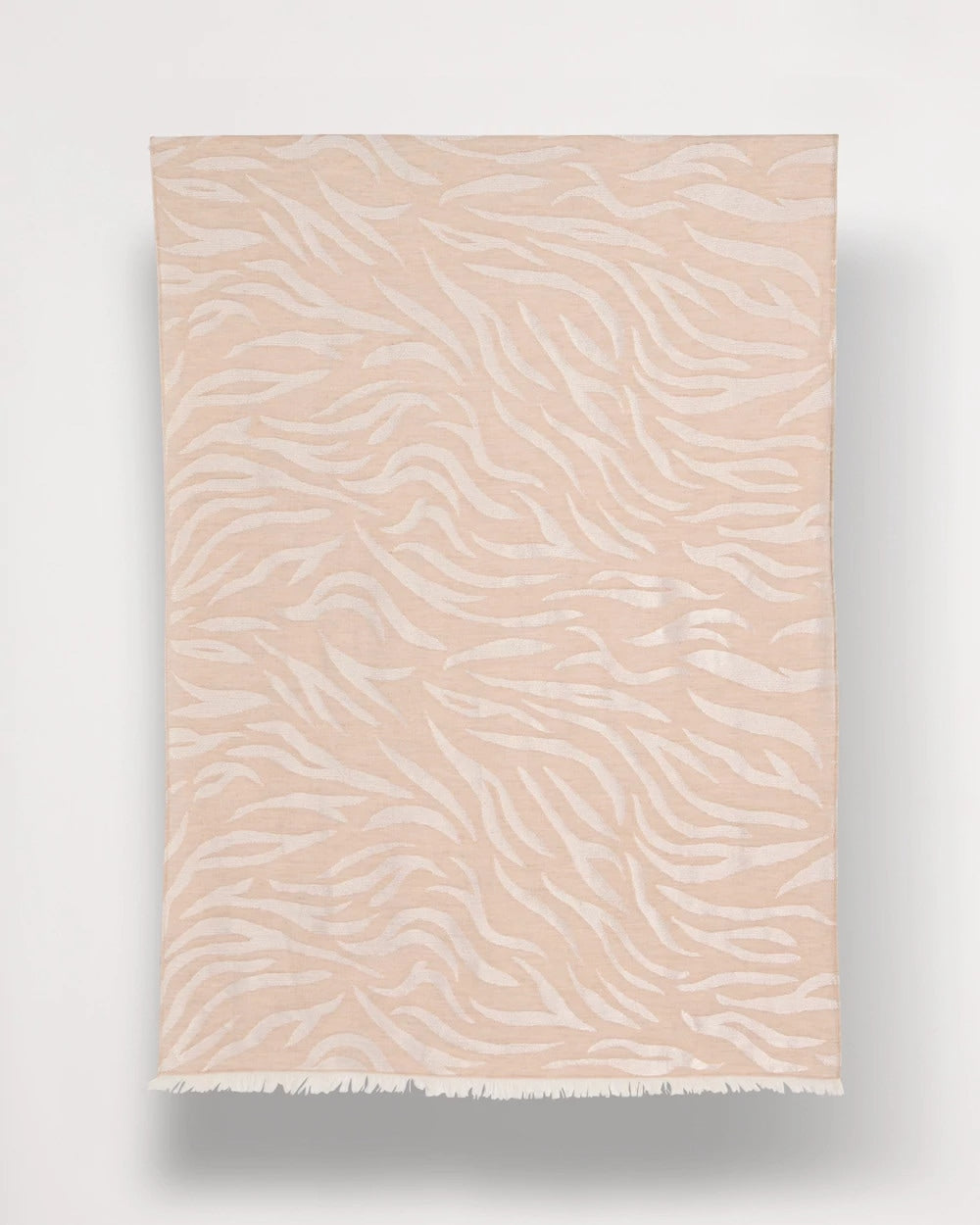 Chico's Neutral Zebra Jacquard Oblong Scarf