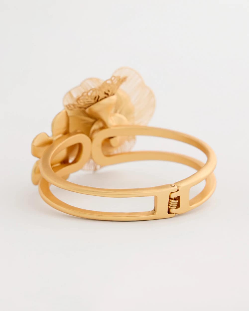 Chico's Filigree Flower Hinge Cuff Bracelet