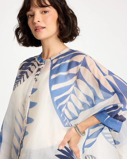 Chico's Palm Frond Short Poncho