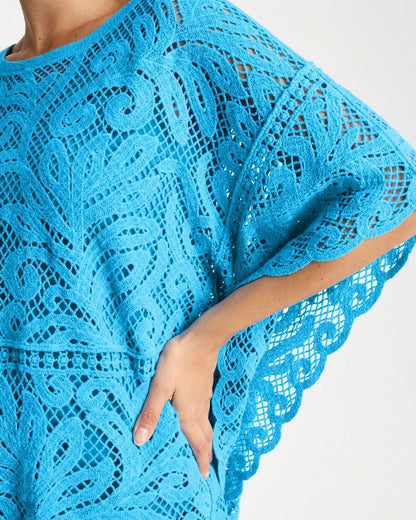 Chico's Cotton Crochet Lace Poncho