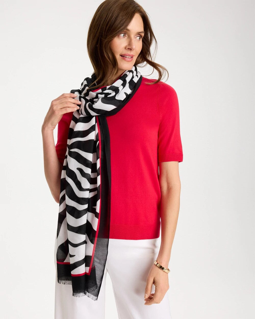 Chico's Animal Print Oblong Scarf