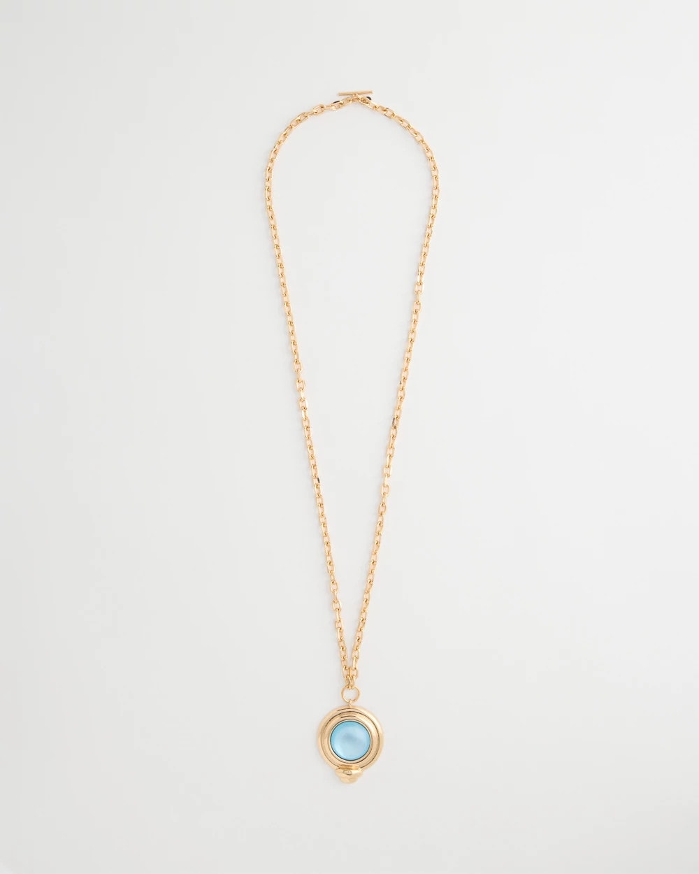 Chico's Twice As Nice Aqua Pendant Necklace