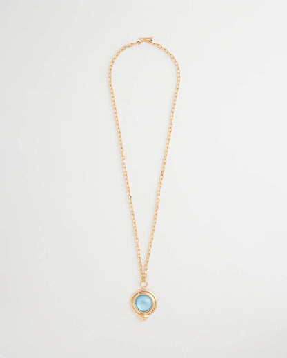 Chico's Twice As Nice Aqua Pendant Necklace
