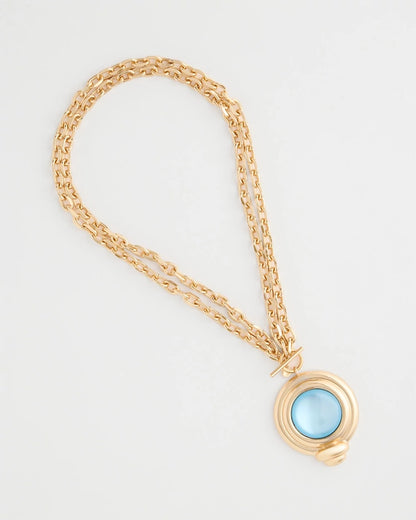 Chico's Twice As Nice Aqua Pendant Necklace