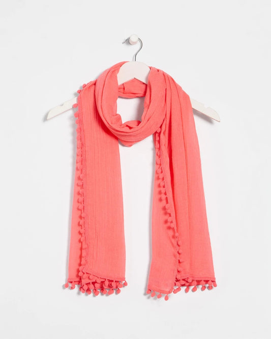 Chico's Pom Pom Oblong Scarf