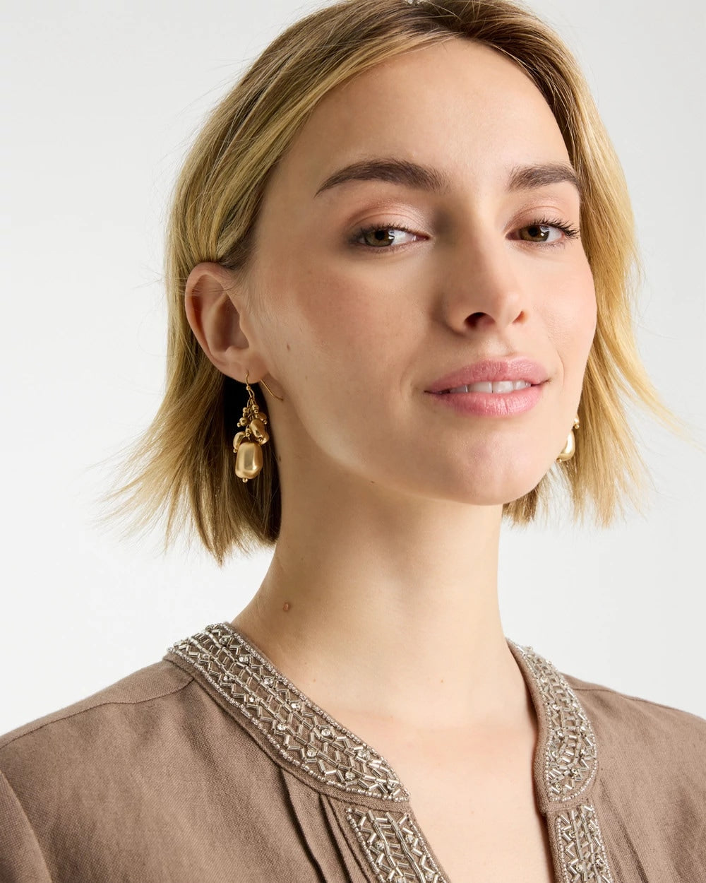 Chico's Goldtone Cluster Earrings