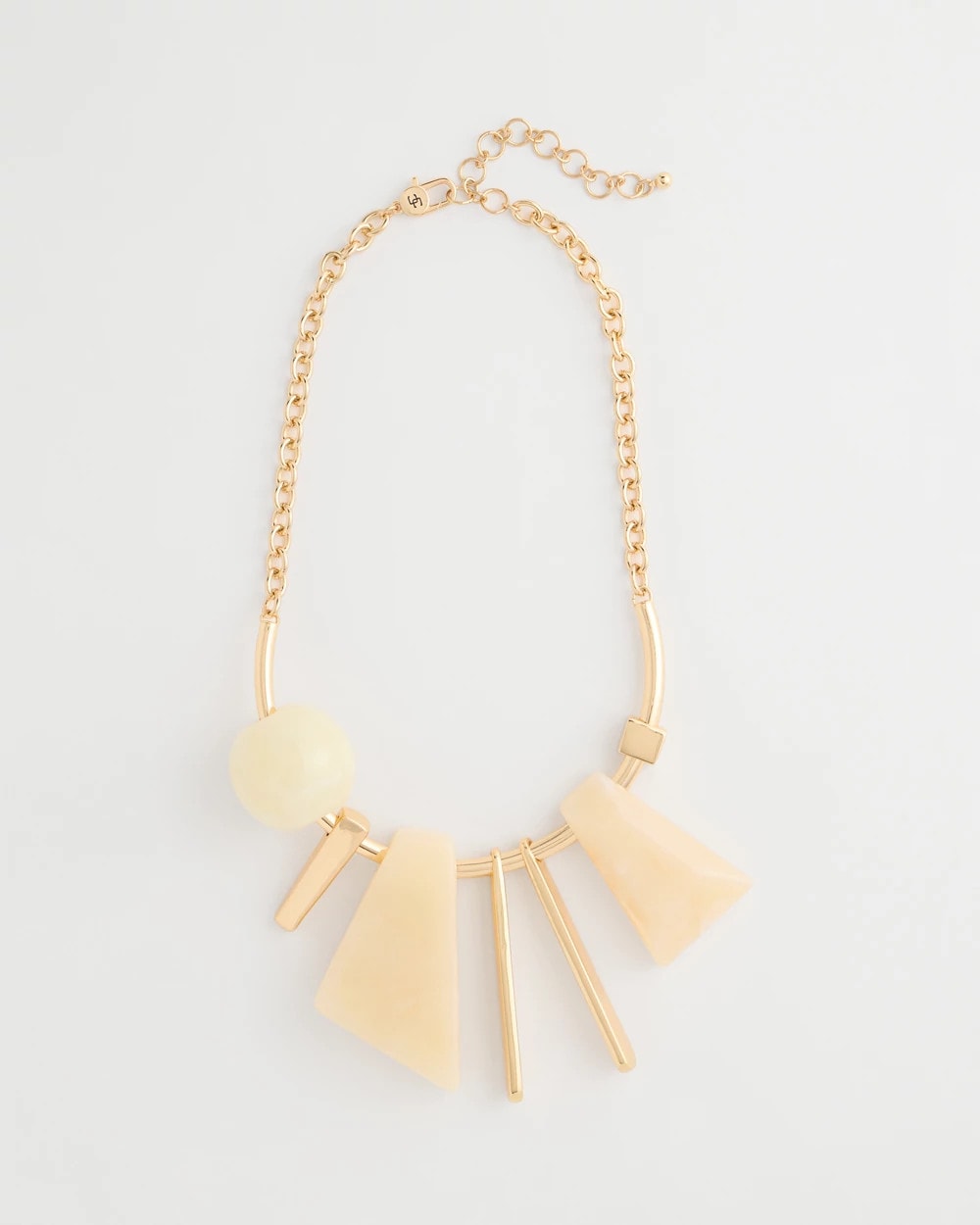 Chico's Faux Horn Geo Bib Necklace