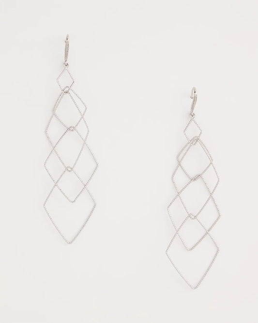 Chico's Geo Linear Drop Earrings