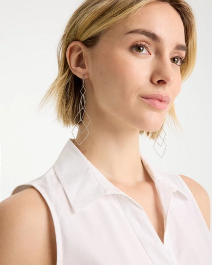 Chico's Geo Linear Drop Earrings