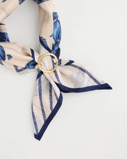 Chico's Golden Round Scarf Ring