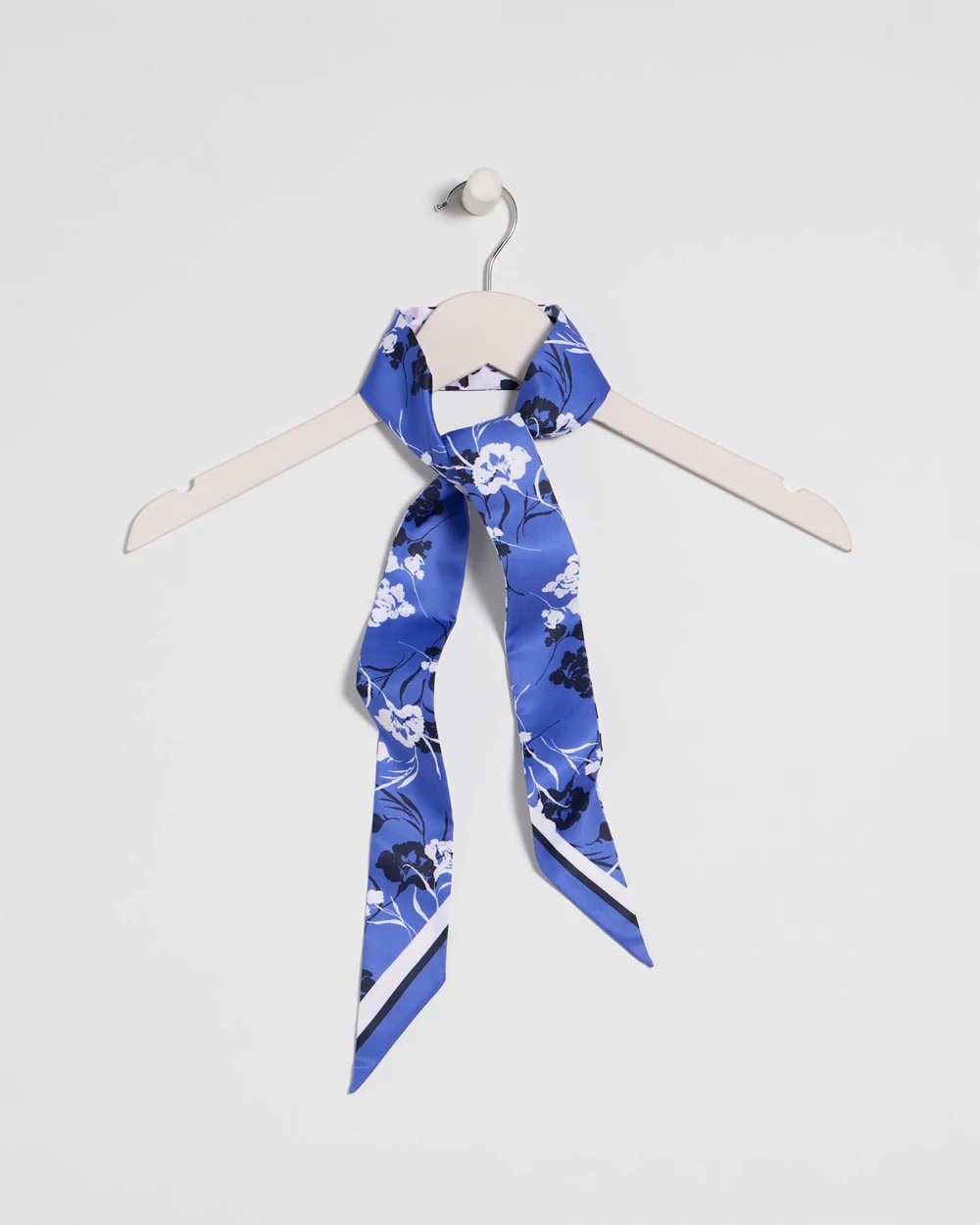 Chico's Dutch Floral Polka-Dot Skinny Scarf
