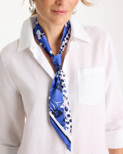 Chico's Dutch Floral Polka-Dot Skinny Scarf