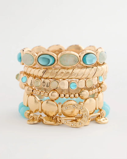 Chico's Quartz Stone Small Stretch Bracelet