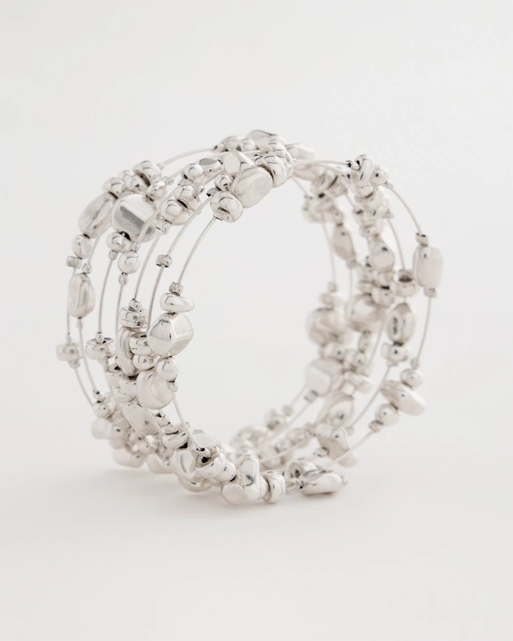 Chico's Silvertone Coil Bracelet