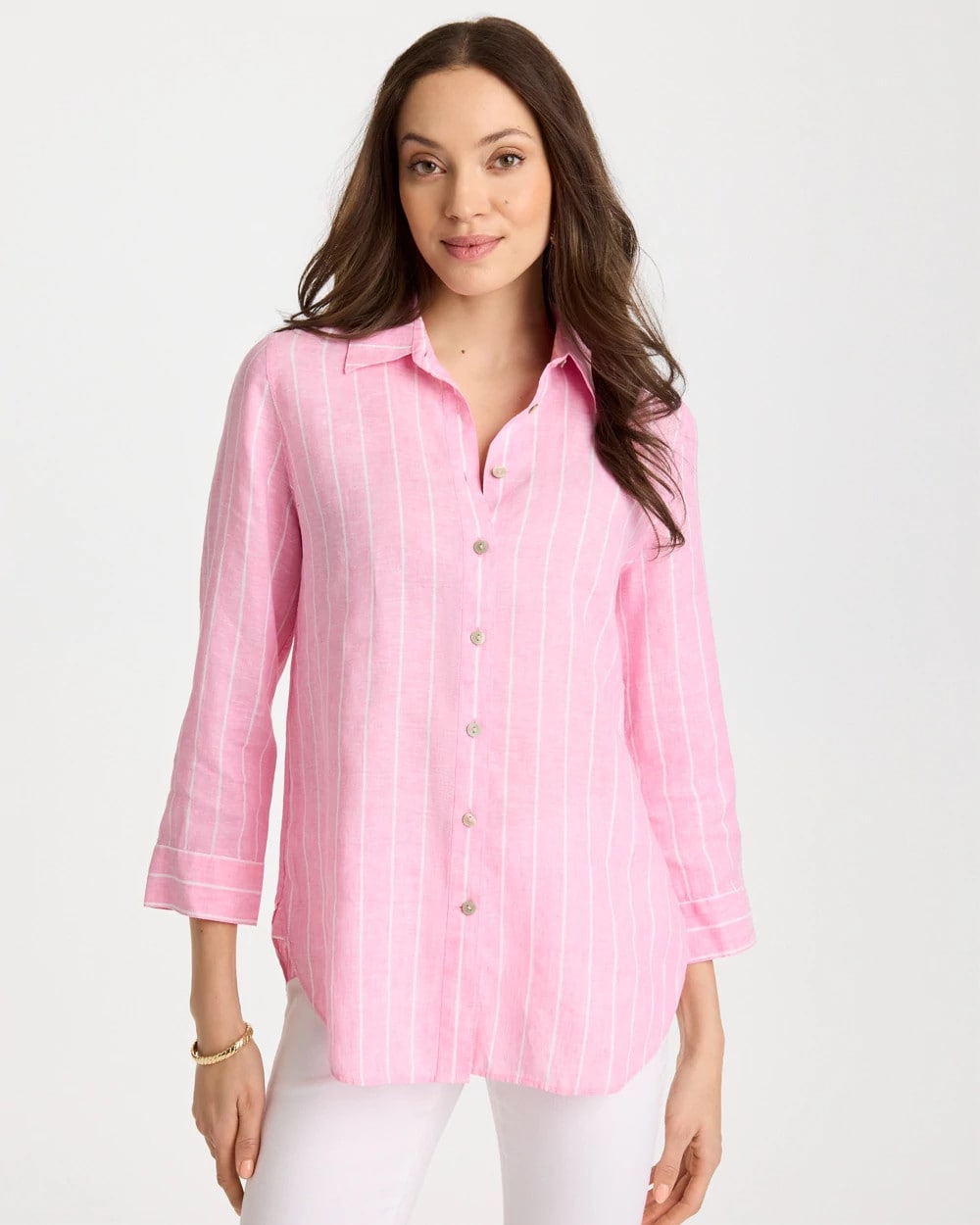 Chico's No Iron™ Linen Striped Shirt