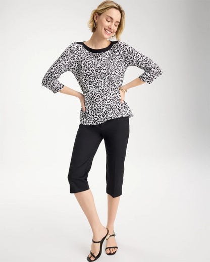 Chico's Fauna Pima 3/4 Sleeve Tee