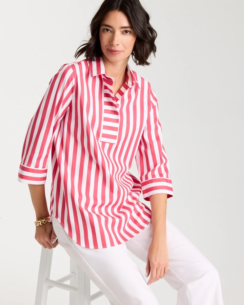 Chico's No Iron™ Striped Stretch Tunic