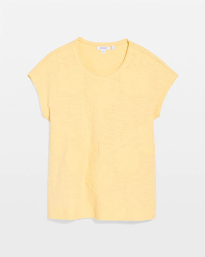 Chico's Monochrome Embroidered Cap-Sleeve Tee