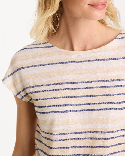 Chico's Striped Linen Dolman Tee