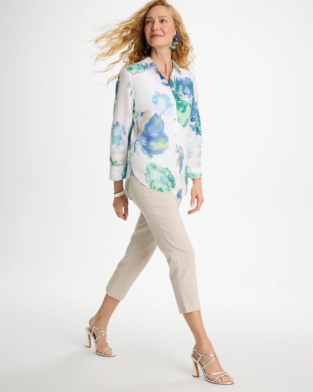 Chico's No Iron™ Printed Linen Shirt