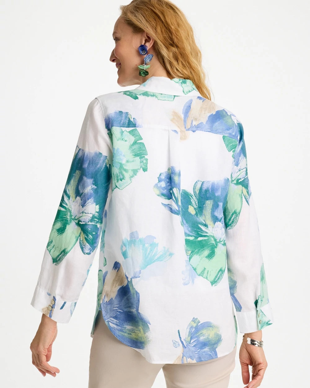 Chico's No Iron™ Printed Linen Shirt