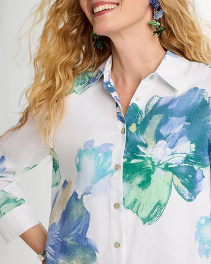 Chico's No Iron™ Printed Linen Shirt