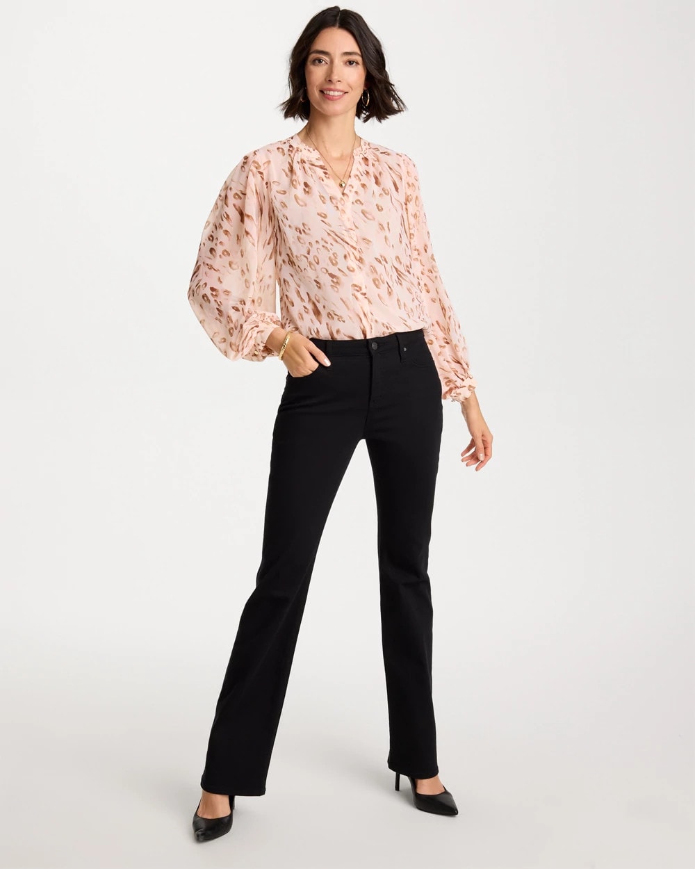 Chico's Georgette Soft Spots Blouse