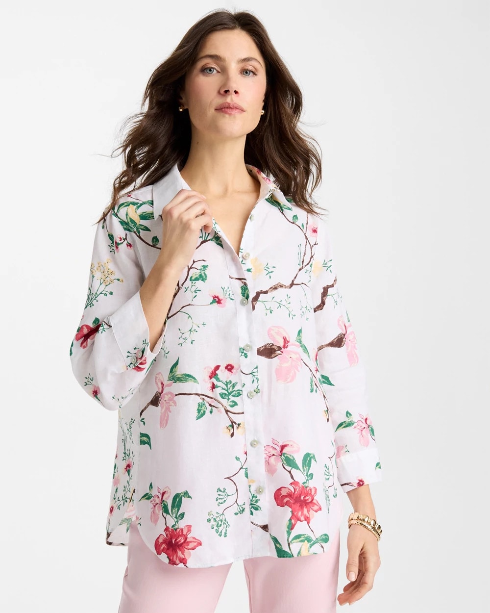 Chico's No Iron™ Kyoto Bloom Linen Shirt