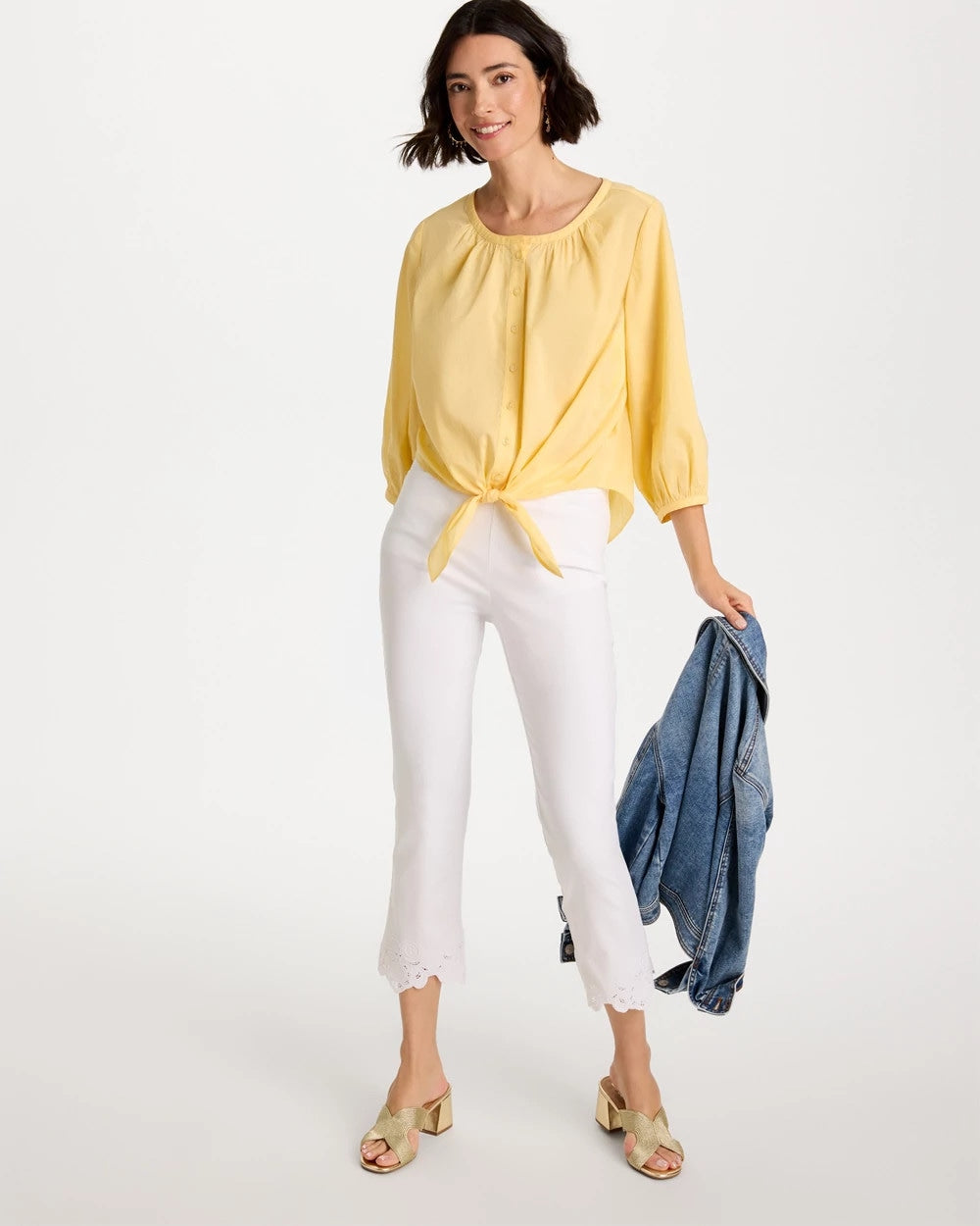 Chico's Tie-Front Top
