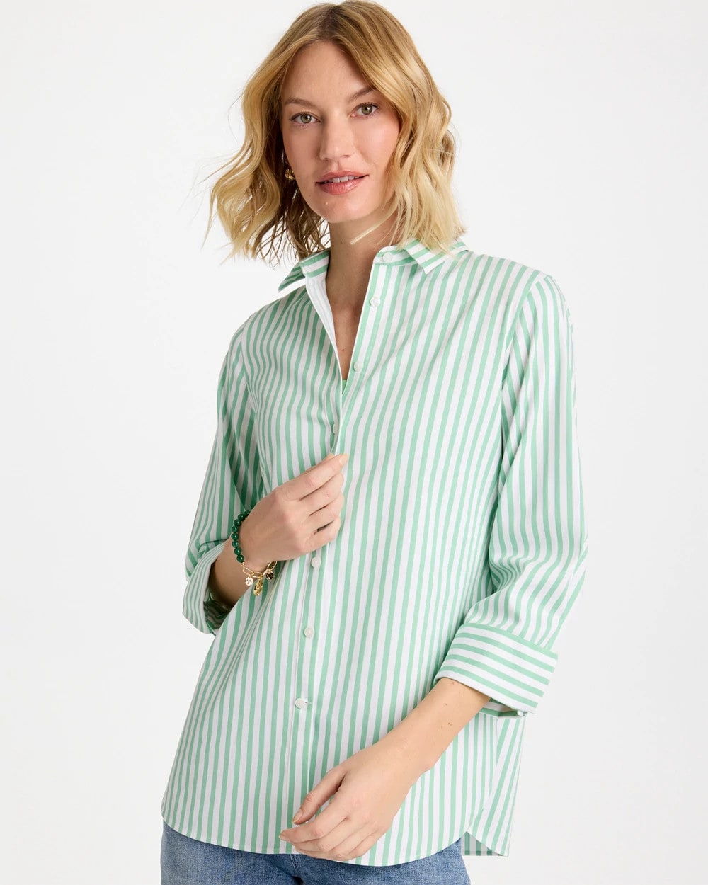 Chico's No Iron™ Striped Stretch Shirt