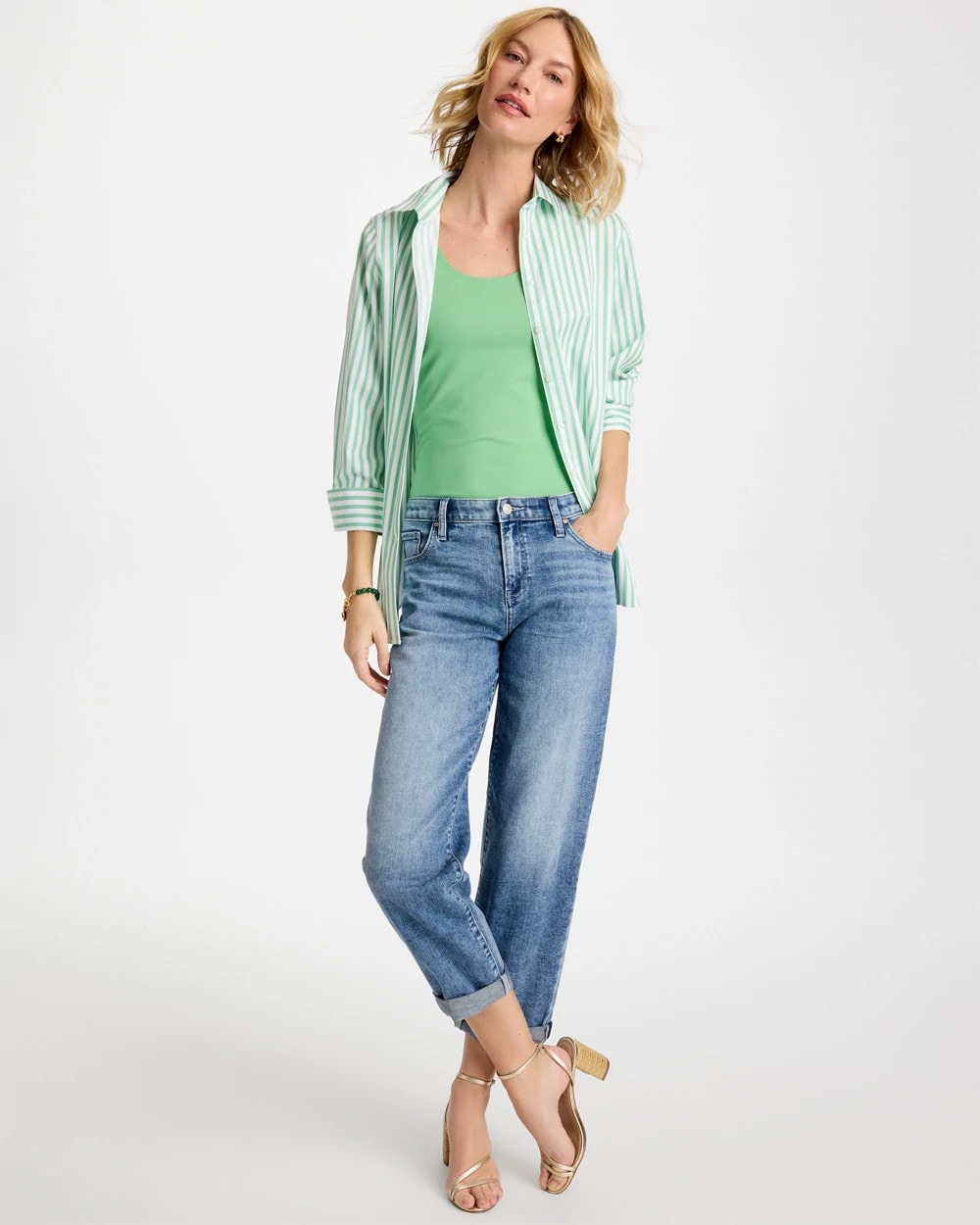 Chico's No Iron™ Striped Stretch Shirt