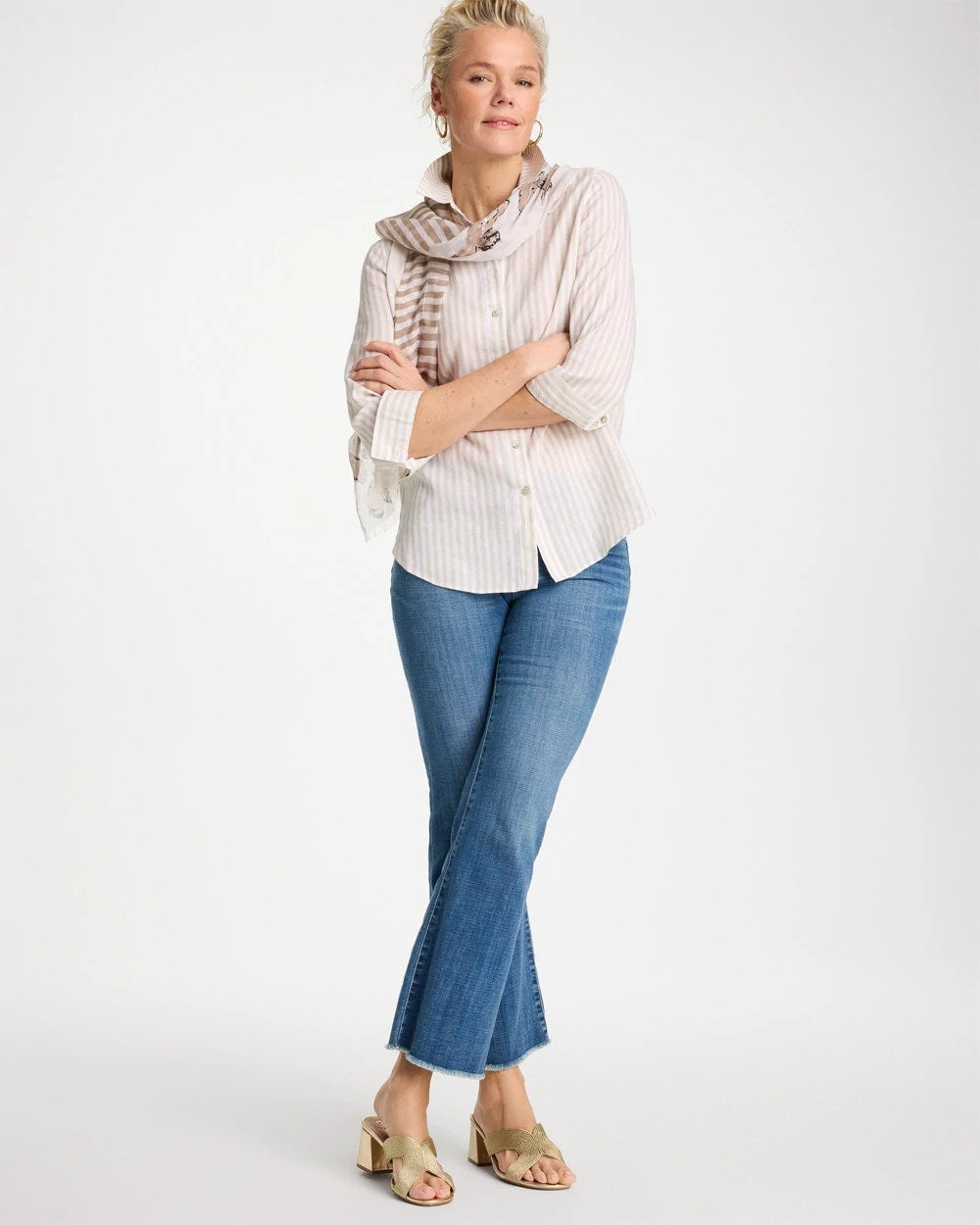 Chico's No Iron™ Striped Linen Shirt