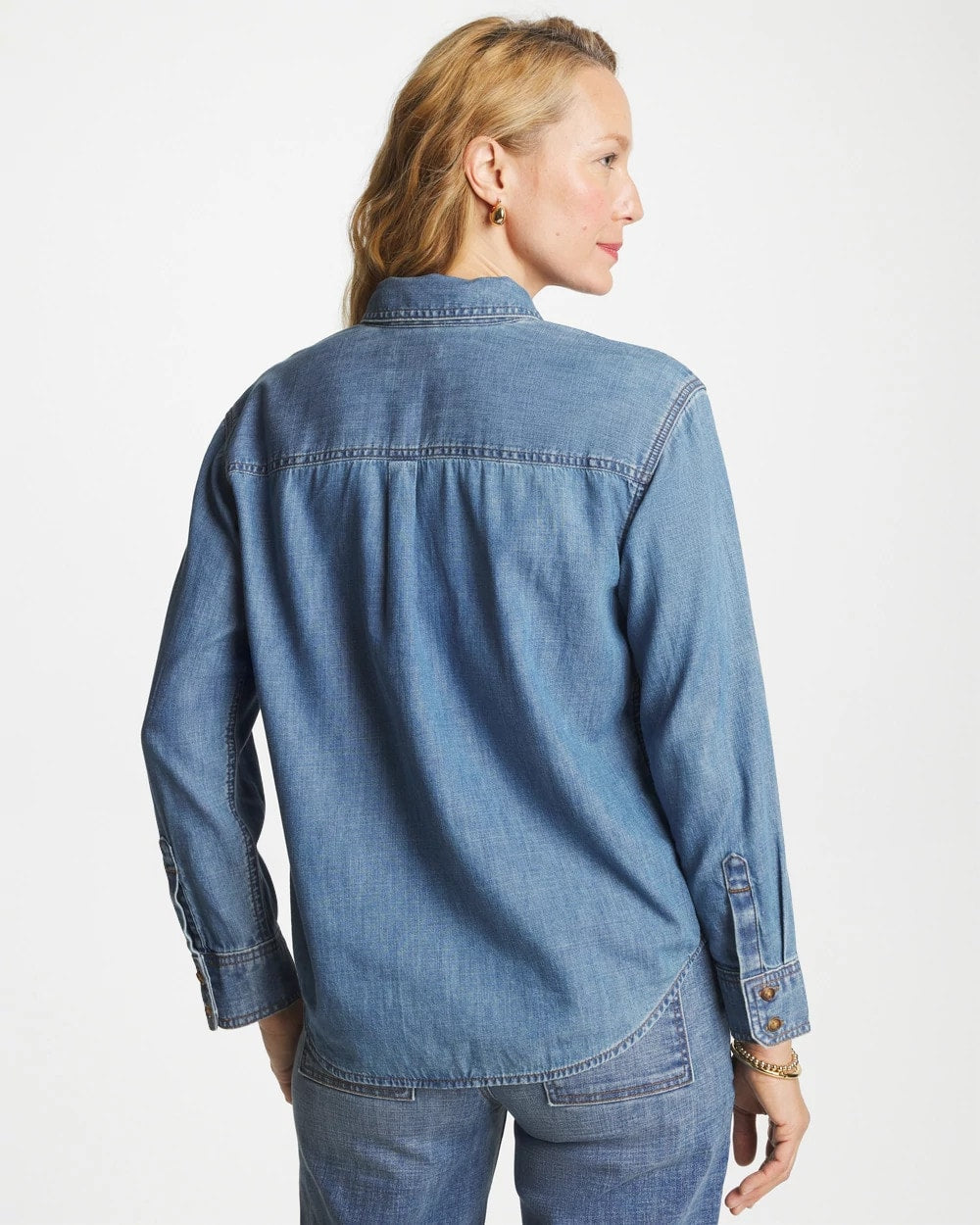 Chico's Classic Collared Tencel Shirt