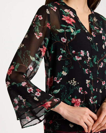 Chico's Georgette Ruffled Cuff Blouse