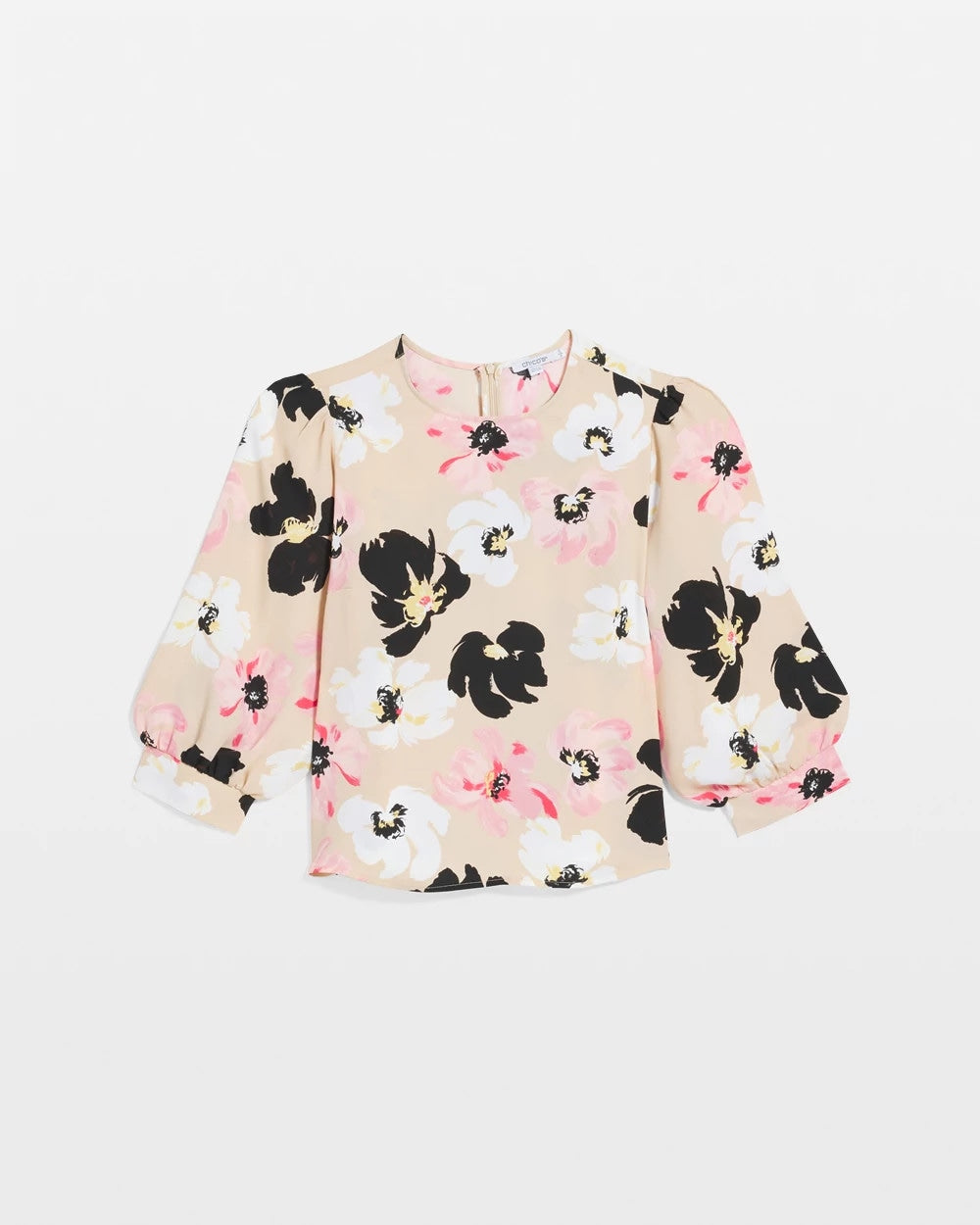 Chico's Satin Blossom Burst Top