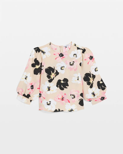Chico's Satin Blossom Burst Top