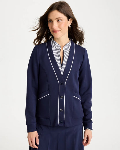 Chico's Zenergy® Soft Pique Button-Down Cardigan