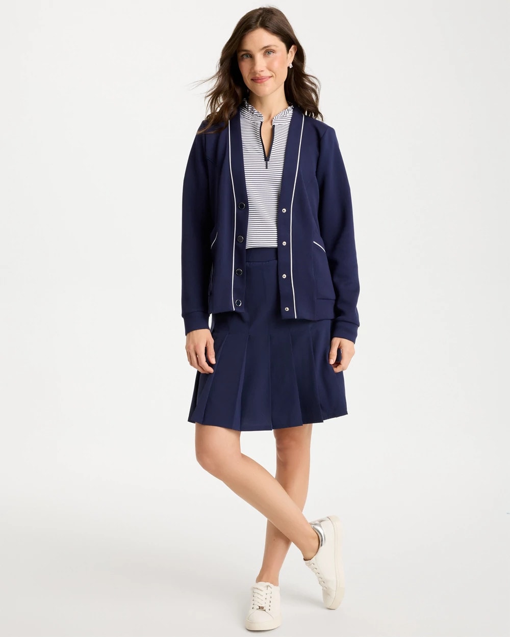 Chico's Zenergy® Soft Pique Button-Down Cardigan