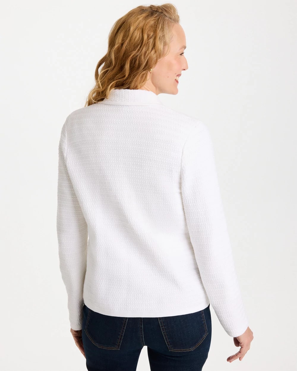 Chico's Textured Stitch Detail Cardigan