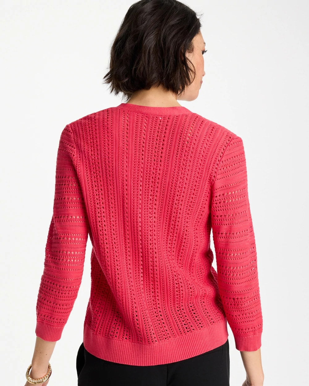 Chico's Stitchy V-Neck Cardigan