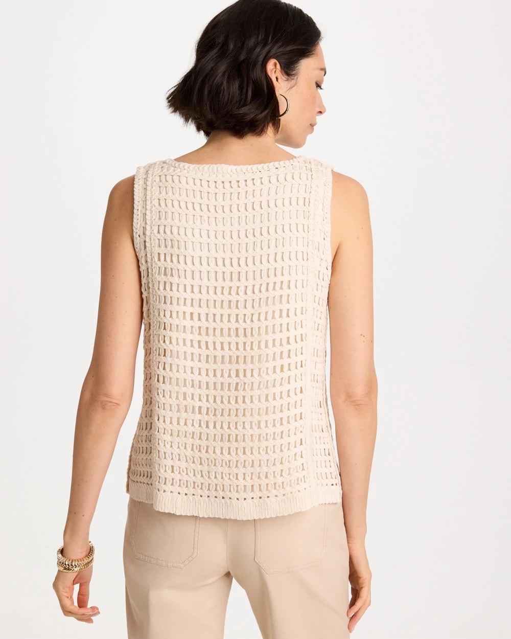 Chico's Crochet Sequin Tank