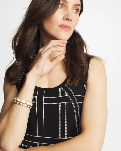 Chico's Ella Graphic Scoopneck Tank