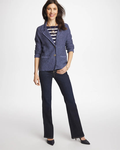 Chico's Denim Inspired Textured Cardigan