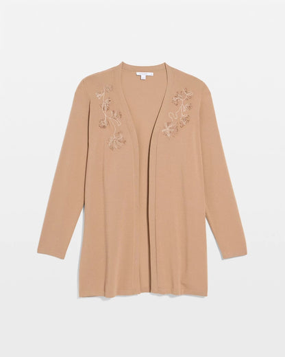Chico's Floral Embroidered Cardigan