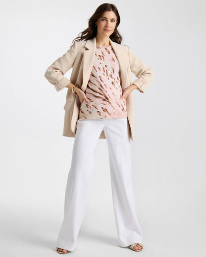 Chico's Ella Crewneck Metallic Pullover Sweater