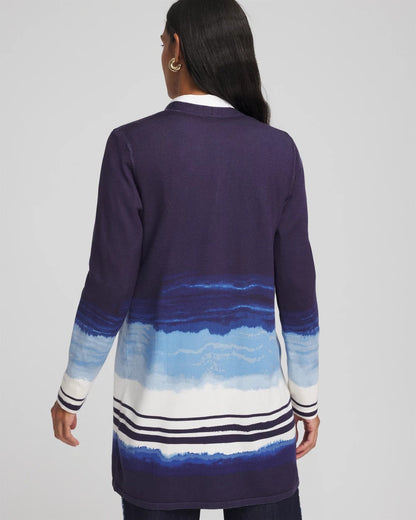 Chico's Stripe Ombre Duster Cardigan