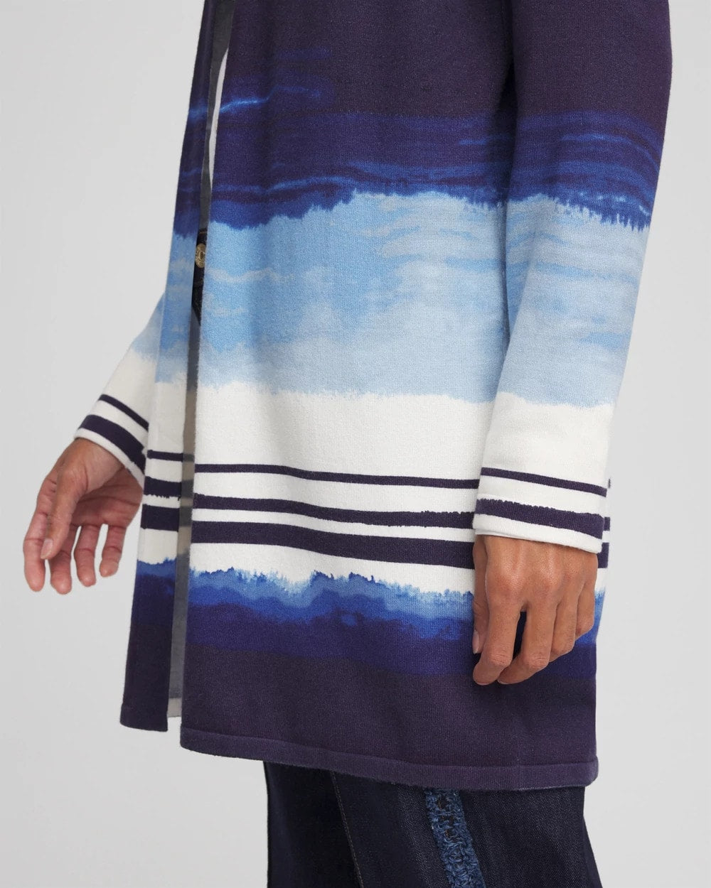 Chico's Stripe Ombre Duster Cardigan